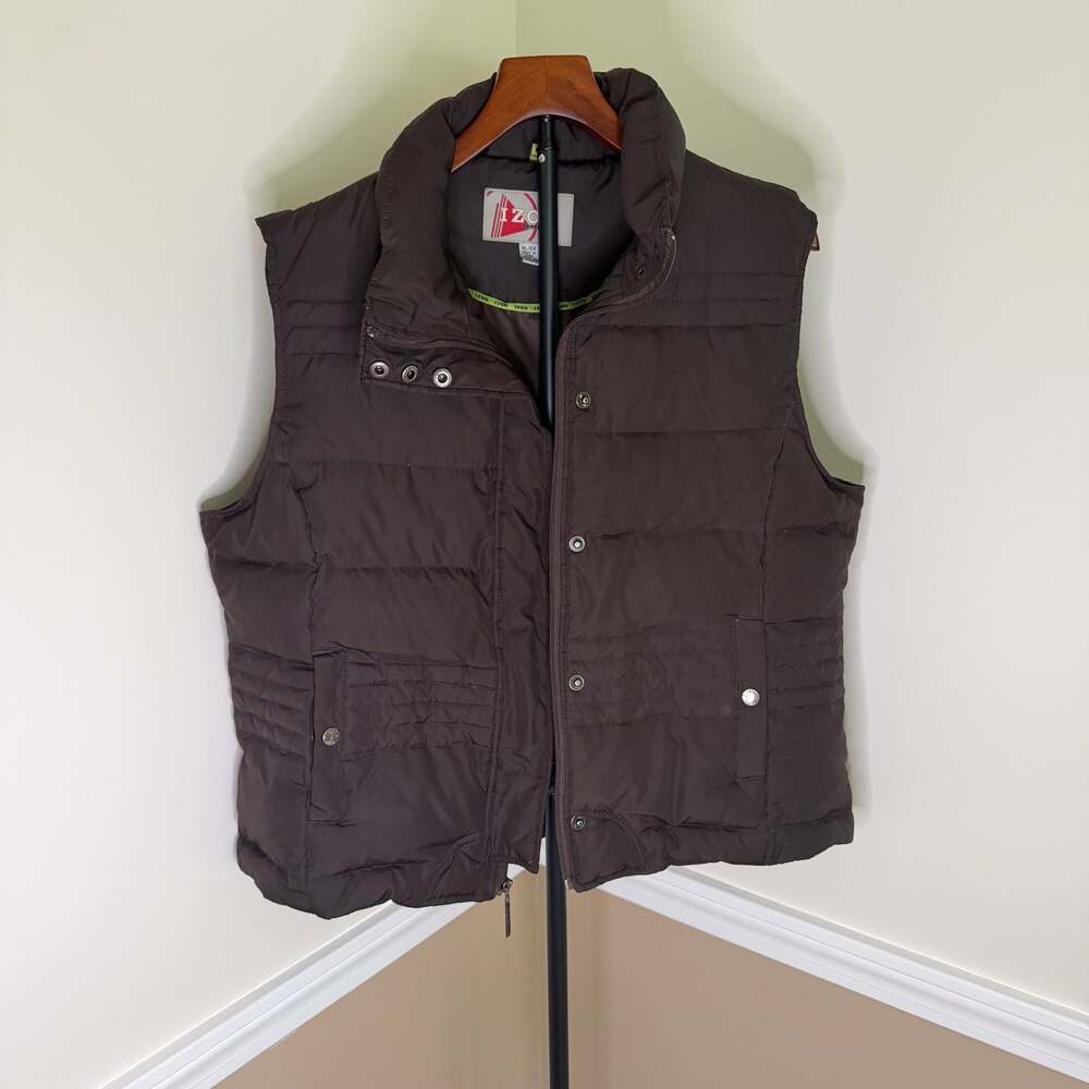 IZOD Performance Brown Puffer Vest XL
